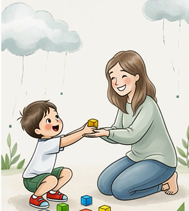 Émotion positive enfant parent